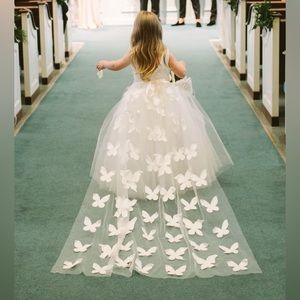 Flower Girl Dress with Removable Train